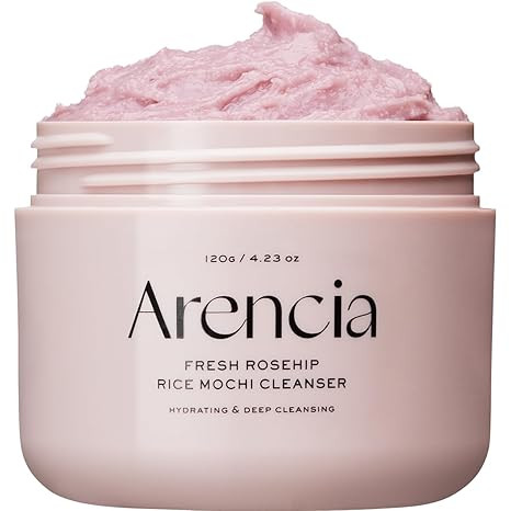 Arencia Fresh Rosehip Rice Mochi Cleanser 120 g – Korean gentle foaming face wash
